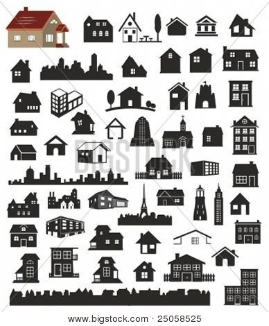 Picture or Photo of Vector collection of various buildings