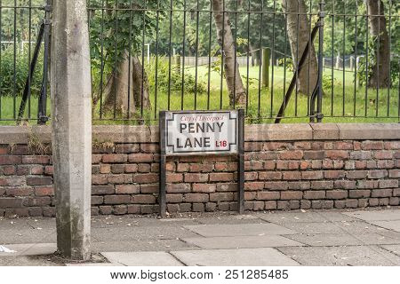 Poster: Penny Lane Street At Liverpool
