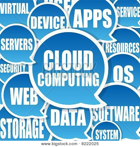 Picture or Photo of Cloud Computing background express the concept of cloud computing