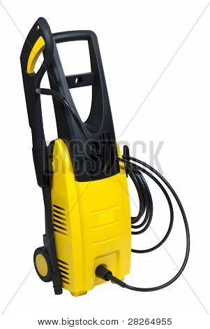 Picture or Photo of Portable pressure washer isolated over white background