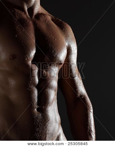 Picture or Photo of Part of a wet man