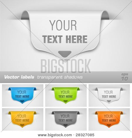 Picture or Photo of Labels. Vector set