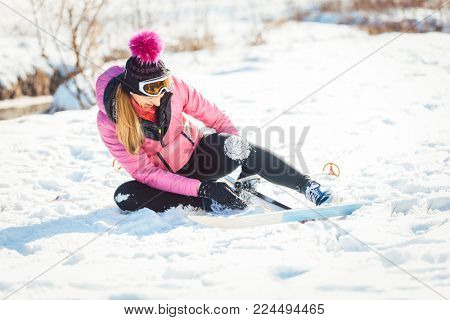 Poster: Woman falling while doing cross