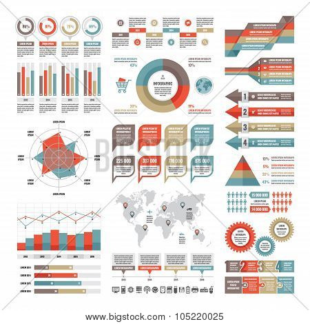 business infographic concept vector set of infographic elements poster business