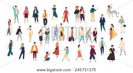 Poster: Crowd Of Tiny People Wearing