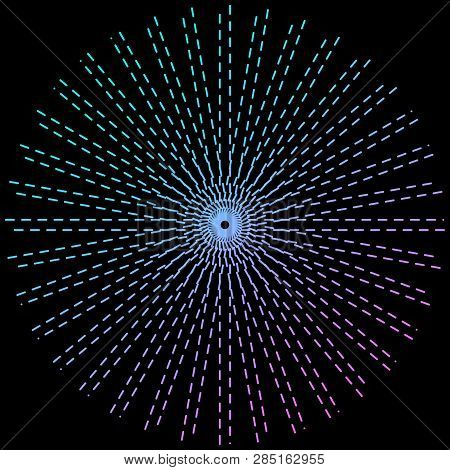 Poster: Neon Abstract Logo Element For