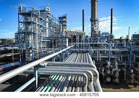 Picture or Photo of Overall view of oil and gas industry, slight HDR effect