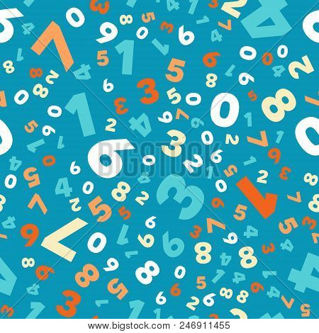 Mathematics Background Different Numbers In Random Pattern