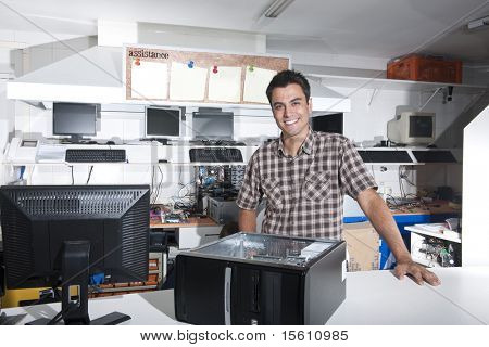 Picture or Photo of Small business:  owner of a computer repair store