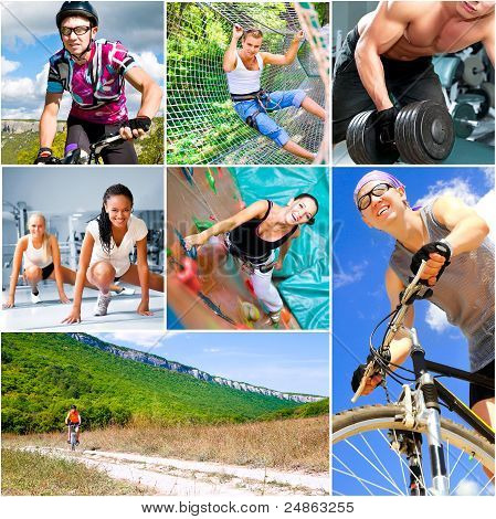 Picture or Photo of Sports  lifestyle concept. Active happy people outdoor