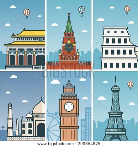 Poster: World Landmarks design