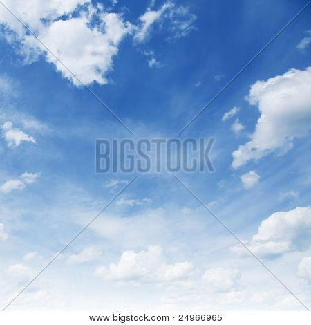 Picture or Photo of Blue sky with white clouds.